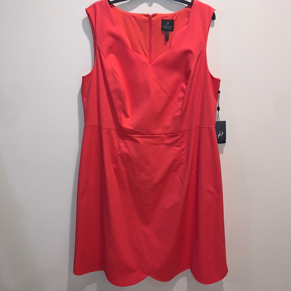 Brand new coral Adrianna Papell dress, size 18W